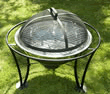 Round Outdoor Fire Bowl and Grill