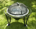 Round Outdoor Fire Bowl and Grill