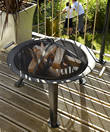 Black Steel Fire Bowl