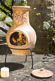 Small Mexican Chimenea - Sunset Yellow