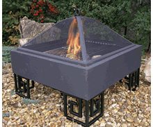 Square Outdoor Fire Bowl and Grill