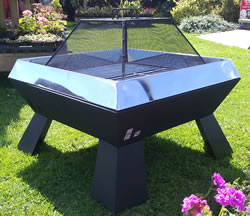 Square Outdoor Fire Bowl and Grill