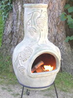 X-Large Clay Garden Chimenea Fireplace - Vino