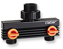 Image of Claber Two Way Tap Adaptor