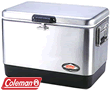 Coleman Cool Box - 54QT Stainless Steel Belted Cooler