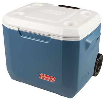 Image of Coleman Cool Box - 50qt Xtreme Wheeled Cooler - Blue/White