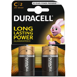 Small Image of Duracell C Size Batteries - Twin Pack