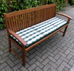 Hardwood Kingston 3 Seater Garden Bench and Bench Cushion