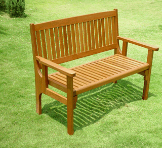 Hardwood 2 Seater Folding Bench