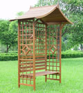 Hardwood Gazebo Garden Bench