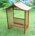 Hardwood Gazebo Swing Seat Garden Bench