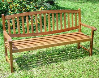 Nicholas Hardwood 3 Seater Garden Bench