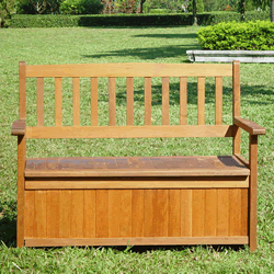 Hardwood Garden Bench with Storage