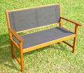 Hardwood Black Textaline Garden Bench