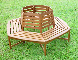 Hardwood Circular Tree Bench Seat