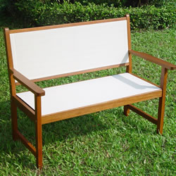 Hardwood CreamTextaline Garden Bench