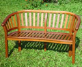 Hardwood Curved 2 Seater Garden Bench