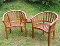 Hardwood Curved Love Seat