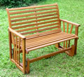 Hardwood Glider Garden Bench