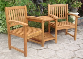 Hardwood Kent Curved Back Companion Seat