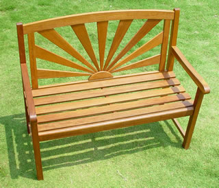 Hardwood Sunrise 2 Seater Garden Bench