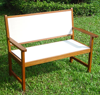 Hardwood CreamTextaline Garden Bench