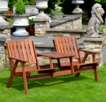 Heart to Heart Hardwood Garden Love Seat