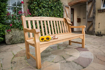 Image of Heritage Oak 5ft Garden Bench - 3 Seater