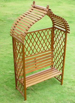 Hardwood Gazebo Garden Bench Seat