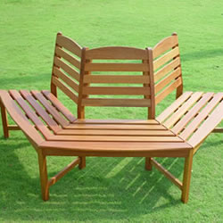 Hardwood Semi Circular Tree Bench Seat
