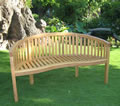 Oak 3 Seater Banana Bench