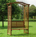 Trellis Hardwood Gazebo Garden Bench