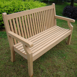 Image of Sandwick Winawood  4 Seater Wood Effect Garden Bench - Teak Finish