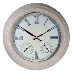 Weather Eye 18inch Stone Effect Outdoor Clock