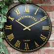 Black Westminster Garden Clock