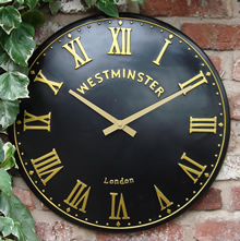 Black Westminster Garden Clock