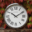 Winchester Chrome Garden Clock