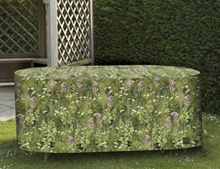 Camouflage Large Oval Patio Furniture Cover - Long Grass