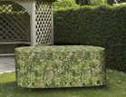 Camouflage Medium Oval Patio Furniture Cover - Long Grass