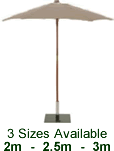 Glencrest Round Parasol in Taupe