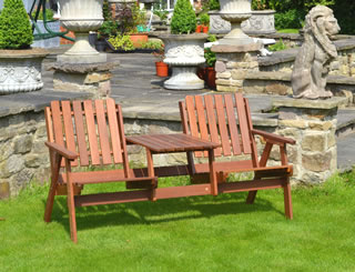 Heart to Heart Hardwood Garden Love Seat