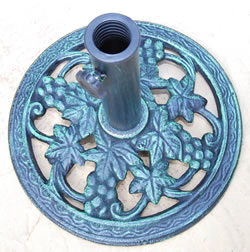 Round Grapes Cast Iron Parasol Base