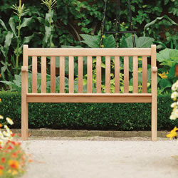 Small Image of Mahogany Broadfield 4ft FSC Garden Bench from Alexander Rose