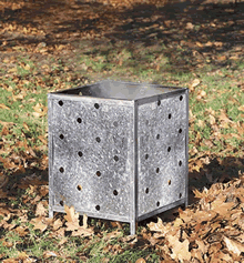Square Galvanised Garden Incinerator