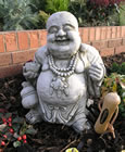 Cheery Buddha Stone Garden Ornament Statue