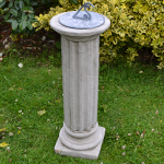 Column and Lead Sundial Garden Ornament