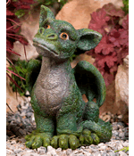 Garden Dragon Ornament - Coy Green Dragon