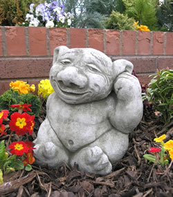 Ear Picker Gargoyle Stone Garden Statue