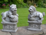 Chinese Foo Dogs Garden Ornaments - Pair