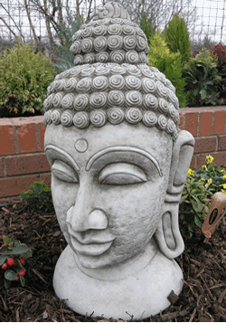 Giant Buddha Head Stone Garden Ornament Statue